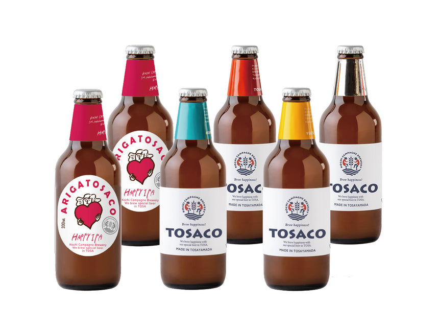 ありがとさこ!高知のクラフトビール6本セット|合同会社高知カンパーニュブルワリー