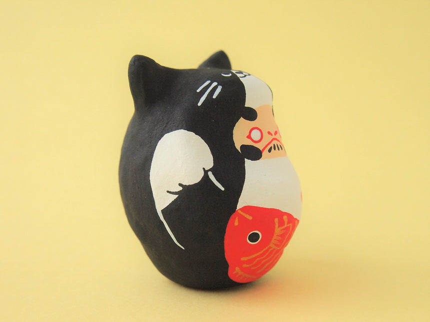 Miniature Daruma Doll ×MANEKI NEKO(Japanese Good-Luck Charm) |Sakura Yamaguchi