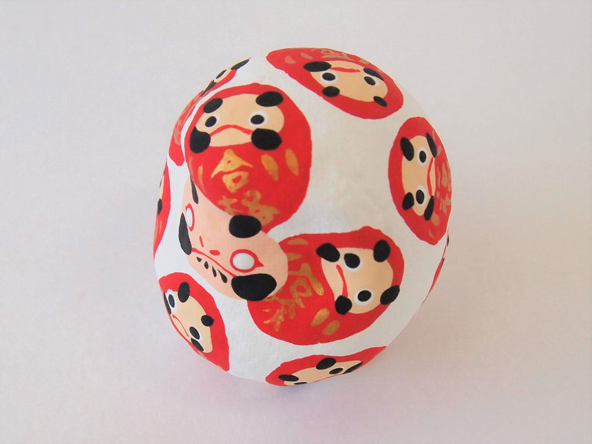 Miniature Daruma Doll (Japanese Good-Luck Charm) Two Colors Set|Sakura Yamaguchi