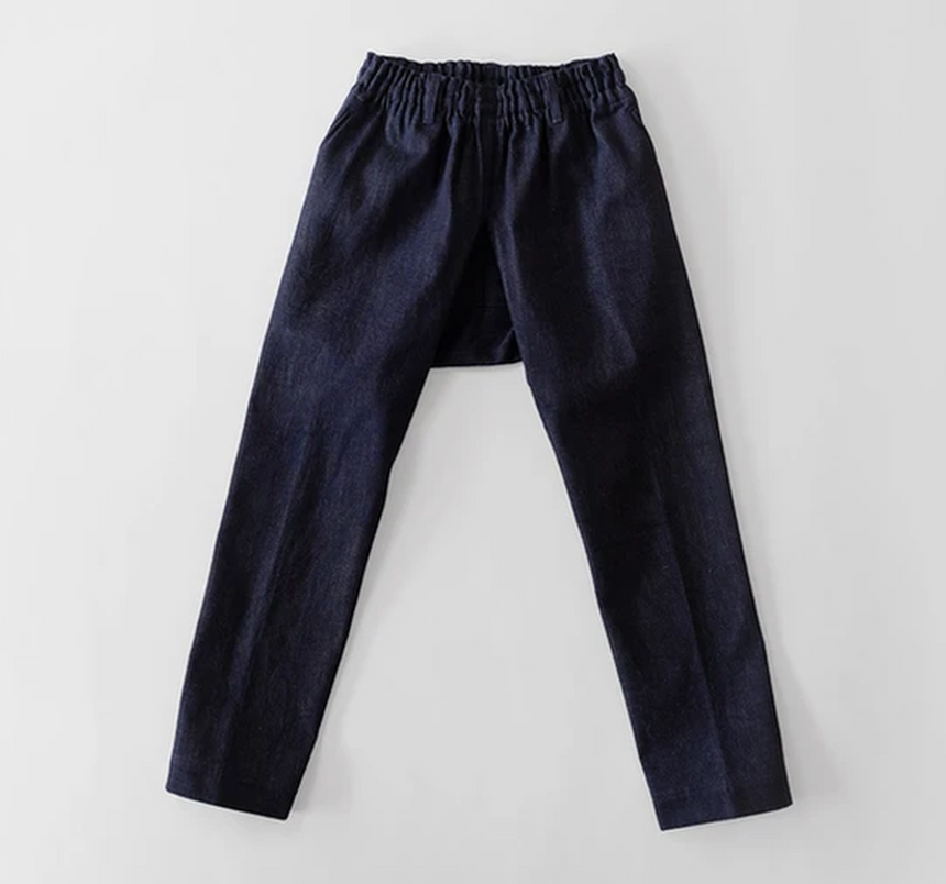 たつけ<オーガニックコットンデニム/藍染ダーク> 石徹白洋品店