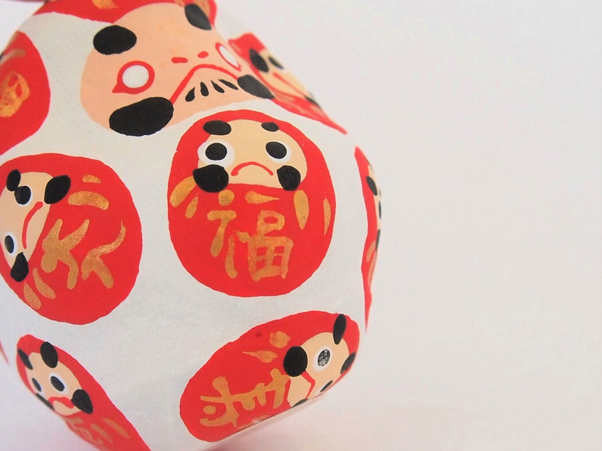 Miniature Daruma Doll (Japanese Good-Luck Charm) Two Colors Set|Sakura Yamaguchi