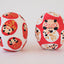 Miniature Daruma Doll (Japanese Good-Luck Charm) Two Colors Set|Sakura Yamaguchi
