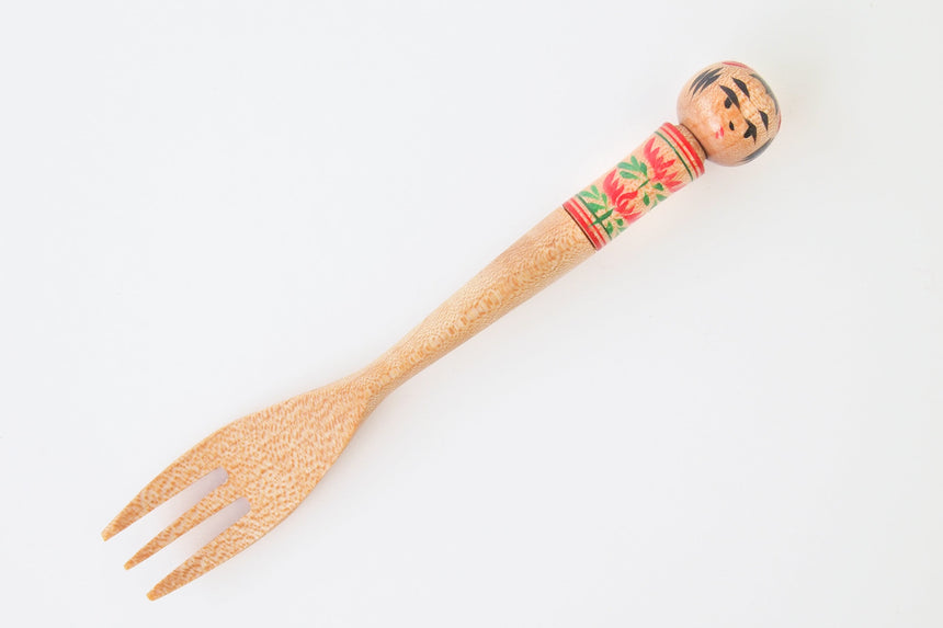 Kokeshi Doll Spoon&Fork cutlery mini|Kagamoku|Naruko,Miyagi|Japanese Traditional