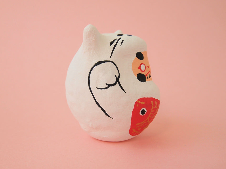 Miniature Daruma Doll ×MANEKI NEKO(Japanese Good-Luck Charm) |Sakura Yamaguchi