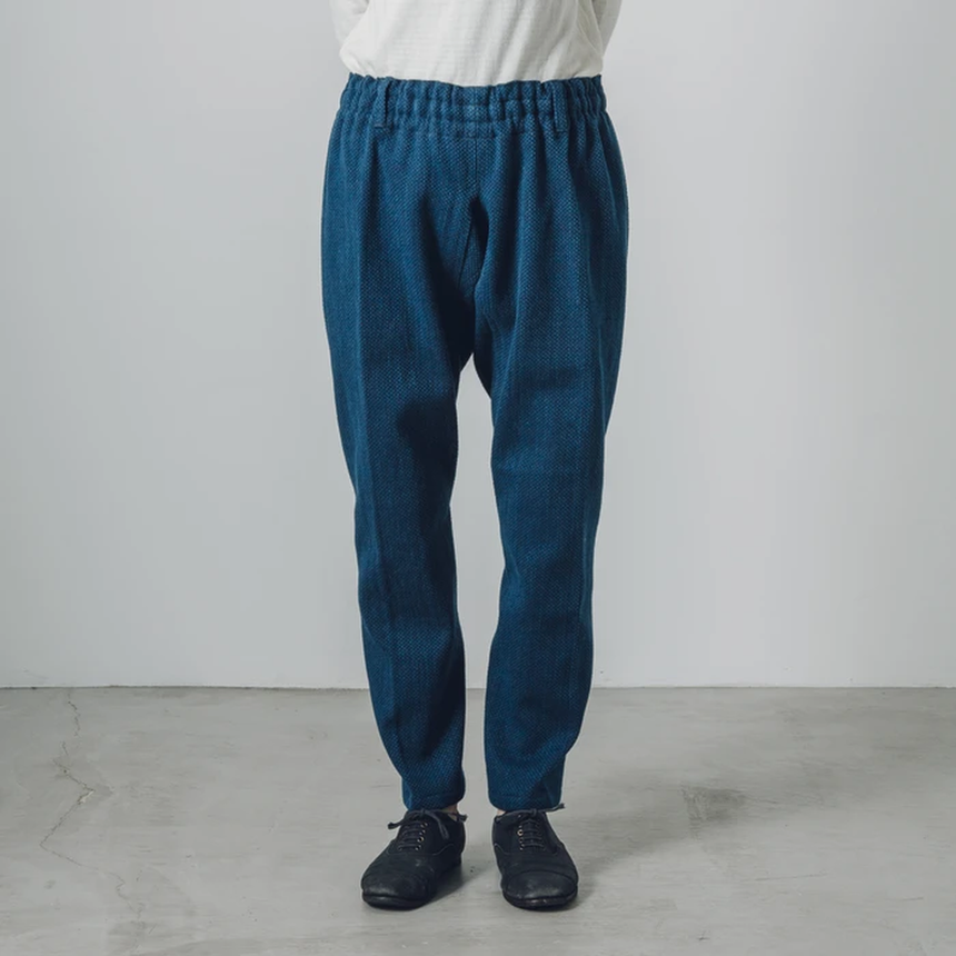 たつけ<コットン/刺し子織藍染> 石徹白洋品店