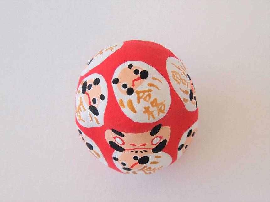 Miniature Daruma Doll (Japanese Good-Luck Charm) Two Colors Set|Sakura Yamaguchi