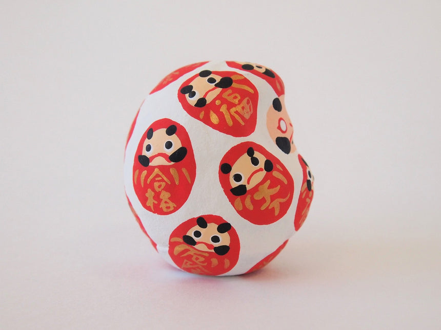 Miniature Daruma Doll (Japanese Good-Luck Charm) Two Colors Set|Sakura Yamaguchi