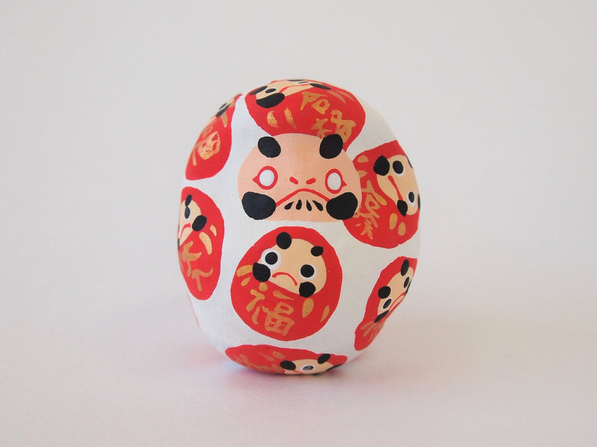 Miniature Daruma Doll (Japanese Good-Luck Charm) Two Colors Set|Sakura Yamaguchi
