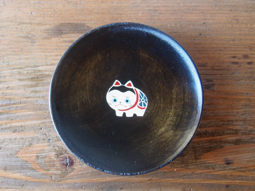 かわいいはりこ犬の縁起豆皿||会津漆器 食器 おしゃれ| ほくるし堂