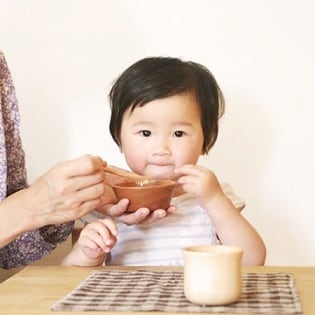 きのこのうつわ|木のベビー食器3点セット(お皿、コップ、スプーン)