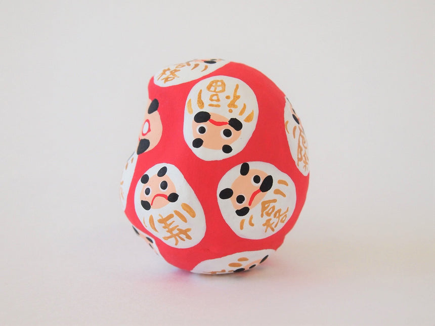 Miniature Daruma Doll (Japanese Good-Luck Charm) Two Colors Set|Sakura Yamaguchi