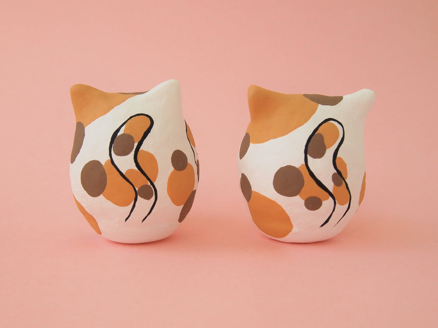 Miniature Daruma Doll ×MANEKI NEKO(Japanese Good-Luck Charm) |Sakura Yamaguchi