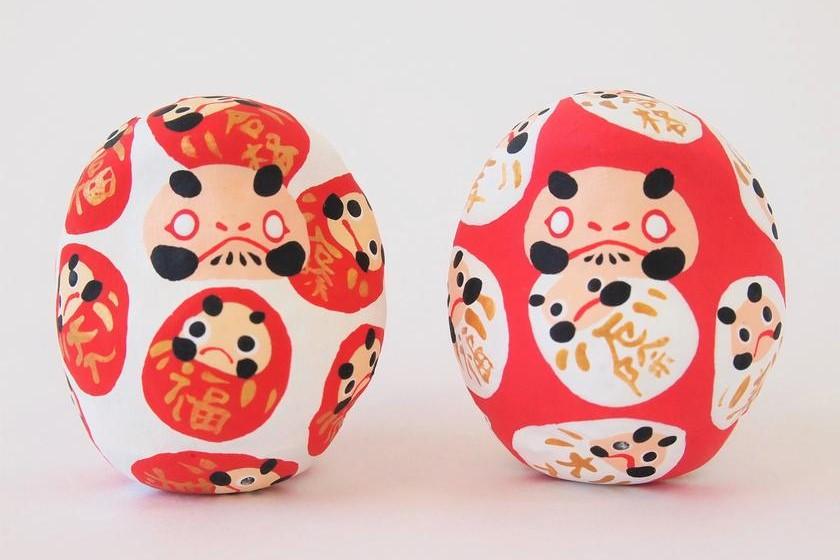 Miniature Daruma Doll (Japanese Good-Luck Charm) Two Colors Set
