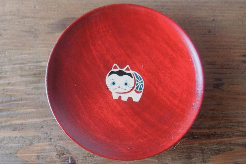 かわいいはりこ犬の縁起豆皿||会津漆器 食器 おしゃれ| ほくるし堂
