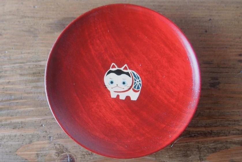 Aizu Lacquer Harikoinu|Hokurushido|traditional artworks,cute,kawaii,small plate