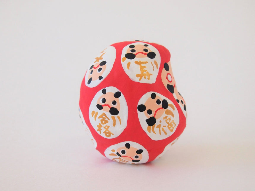 Miniature Daruma Doll (Japanese Good-Luck Charm) Two Colors Set|Sakura Yamaguchi
