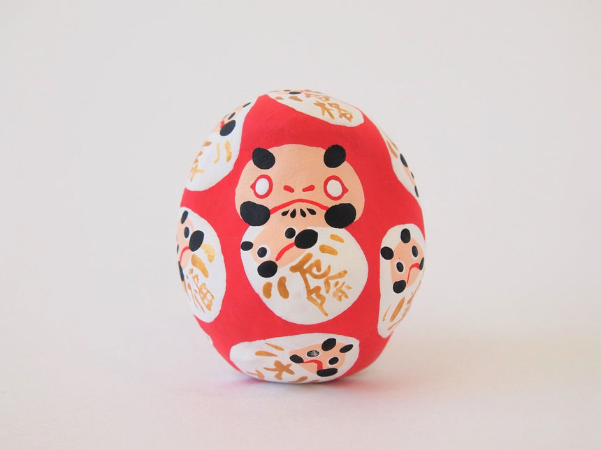Miniature Daruma Doll (Japanese Good-Luck Charm) Two Colors Set|Sakura Yamaguchi