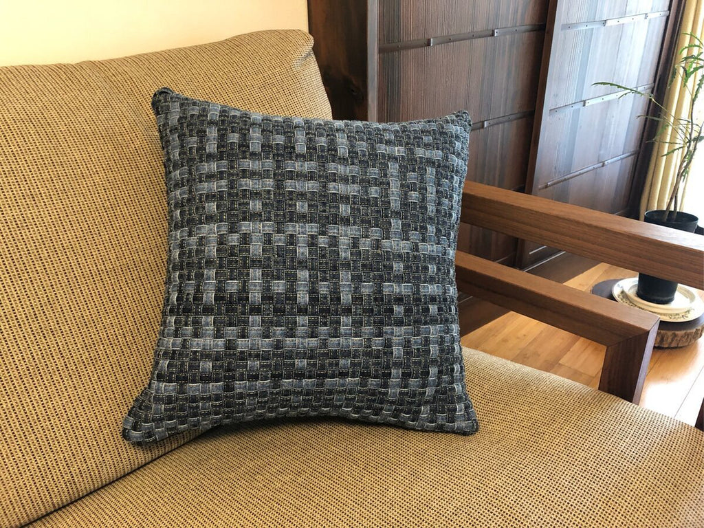 一体型クッション デニム風 迷彩 リバーシブル デニム風 迷彩