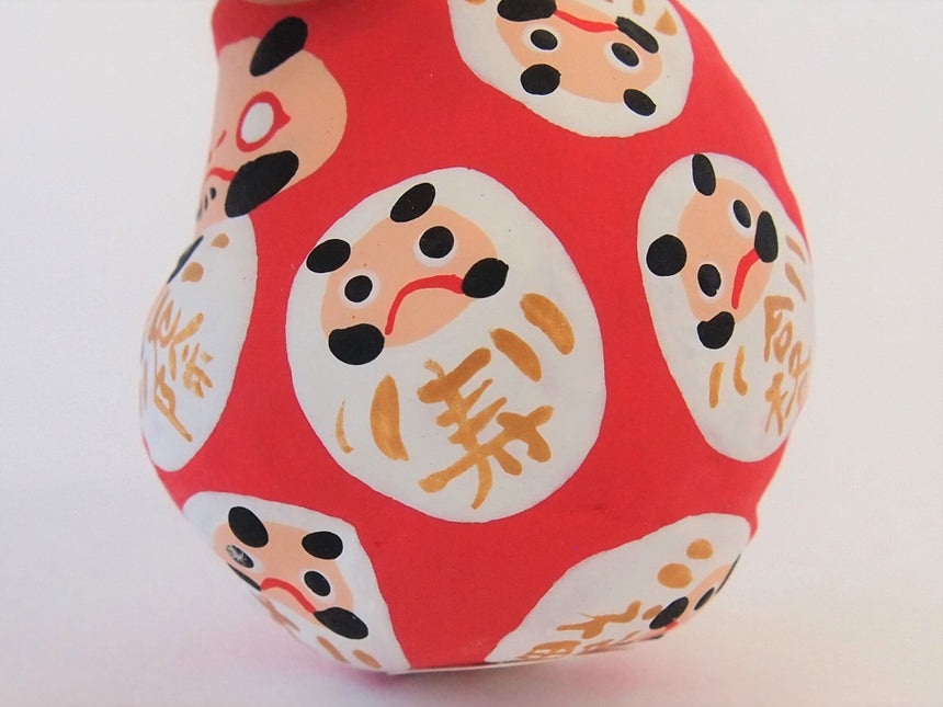 Miniature Daruma Doll (Japanese Good-Luck Charm) Two Colors Set|Sakura Yamaguchi