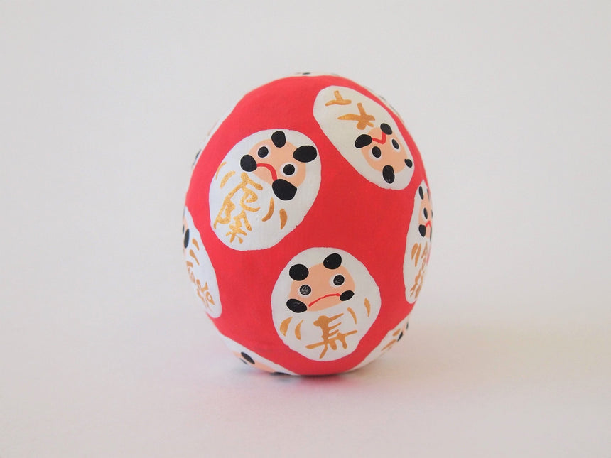 Miniature Daruma Doll (Japanese Good-Luck Charm) Two Colors Set|Sakura Yamaguchi