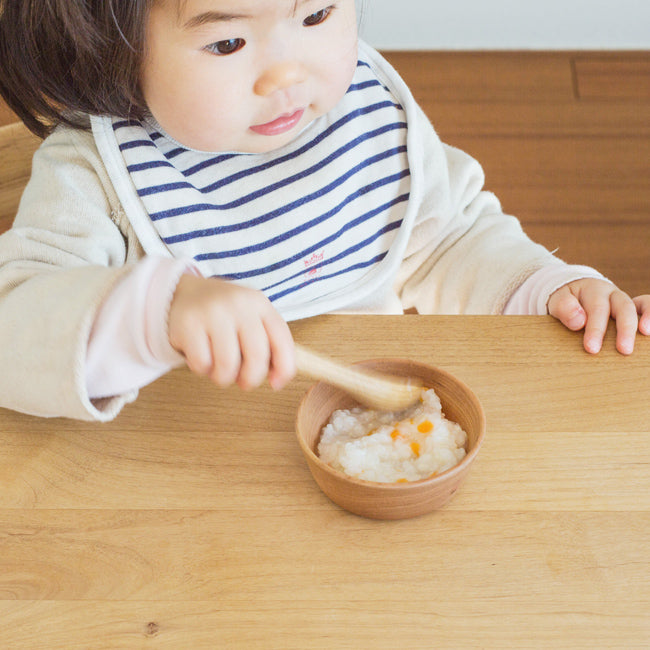 きのこのうつわ|木のベビー食器3点セット(お皿、コップ、スプーン)