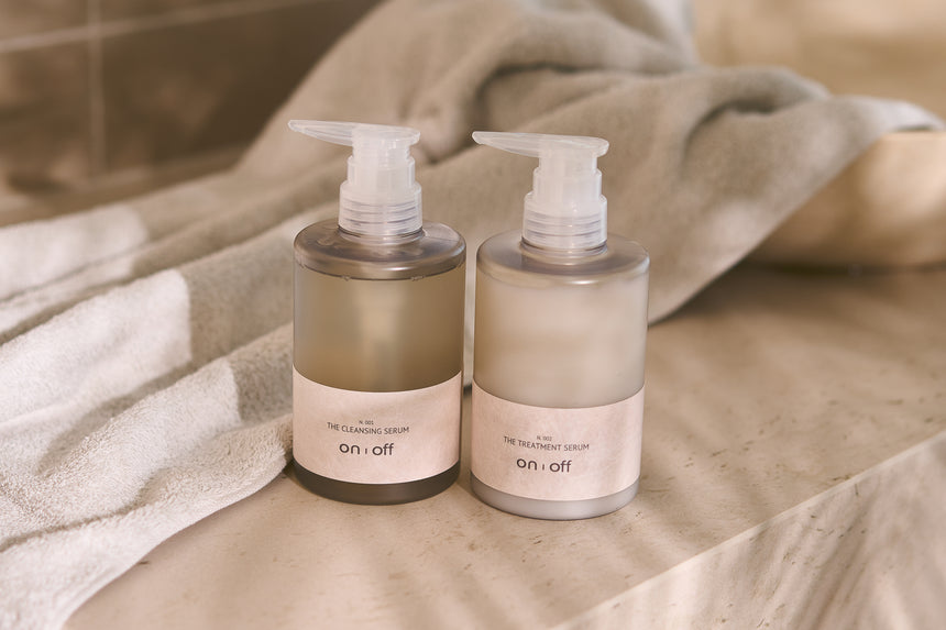 【送料無料・期間限定特別価格10％off！（8/22まで）】THE CLEANSING SERUM & THE TREATMENT SERUM 400ml set／on | off（スイッチ）