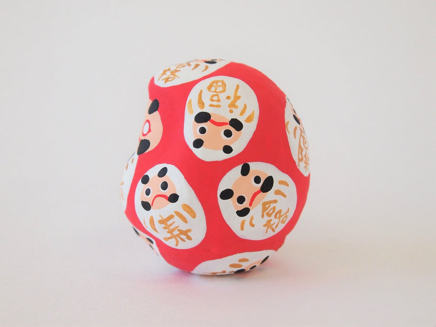 Miniature Daruma Doll (Japanese Good-Luck Charm) Two Colors Set｜Sakura Yamaguchi
