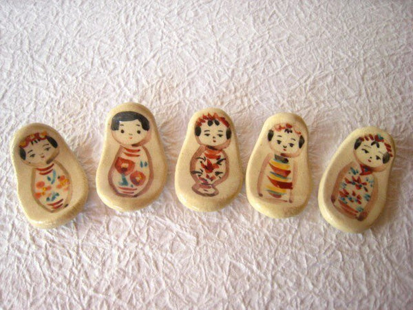 こけし　おかめさん　ひょっとこ　憲雄　２体セット　夫婦　伝統工芸品　遠刈田温泉 楽天市場】遠刈田系 伝統こけし こけし - ぼた菊 赤ろくろ線/緑